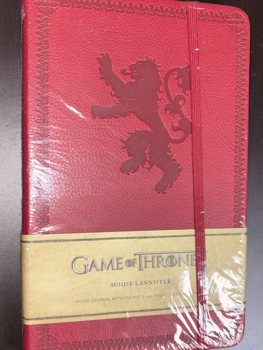 Game of Thrones House Lannister Red Ruled Journal - NEW